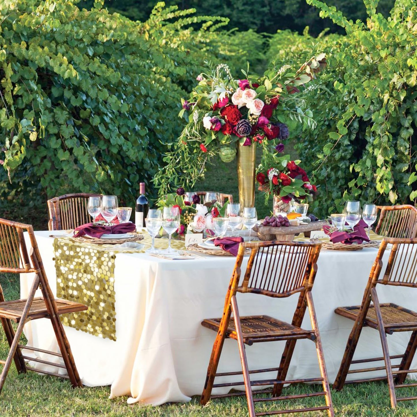 VHH Sequin Table Runner 12 x 108 inches Gold Table Runner, Glitter Runner for Party Wedding Birthday, Party Spring Easter Rustic, Birthday Supplies Decorations (1 Pack).