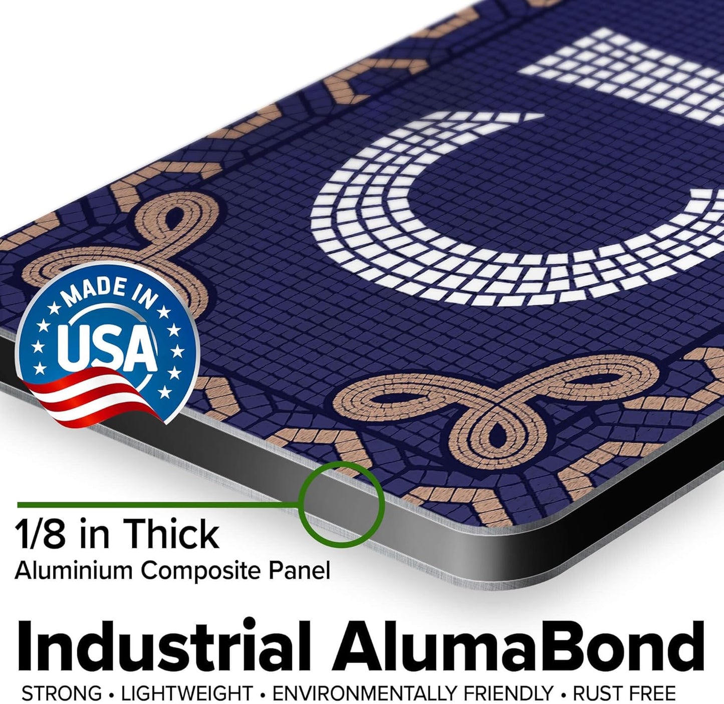 Custom Sign, Custom Street Sign, 11 Font Colors, 13 Font Styles, 4 Hole Options, 22 Sizes, 6x36 Inches, Rust Free DiBound, Fade Resistant, Made in USA by My Sign Center (Fauxsaic 1)