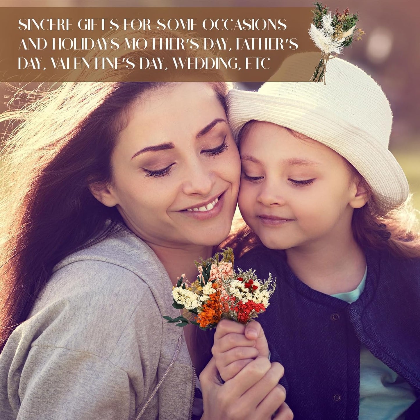 Layhit 12 Pack Boho Dried Flower Bouquet Mini Wedding Handmade Dry Flowers Decor for Vase Crafts DIY Photo Boutonniere for Men Floral Plant for Bridesmaid Gift Birthday Decor