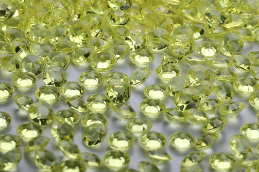 5000 pcs/Pack Wedding Table Scatter Confetti Crystals Acrylic Diamonds 6 mm Rhinestones for Wedding, Bridal Shower, Vase Beads Decorations (6mm, Light Yellow)