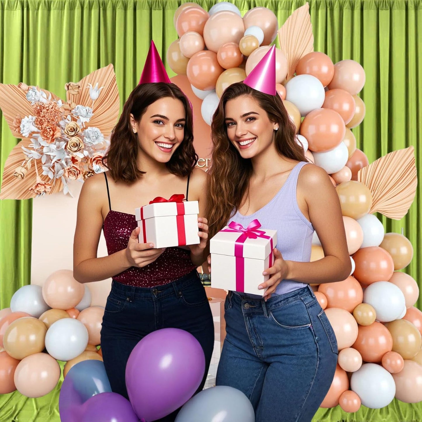 10ft x 10ft Olive Green Backdrop Curtains for Parties, Fabric Satin Background Curtain with Rod Pockets for Weddings, Birthday, Baby Shower, Photography, Graduation Party Backdrop Drapes, 2 Panels