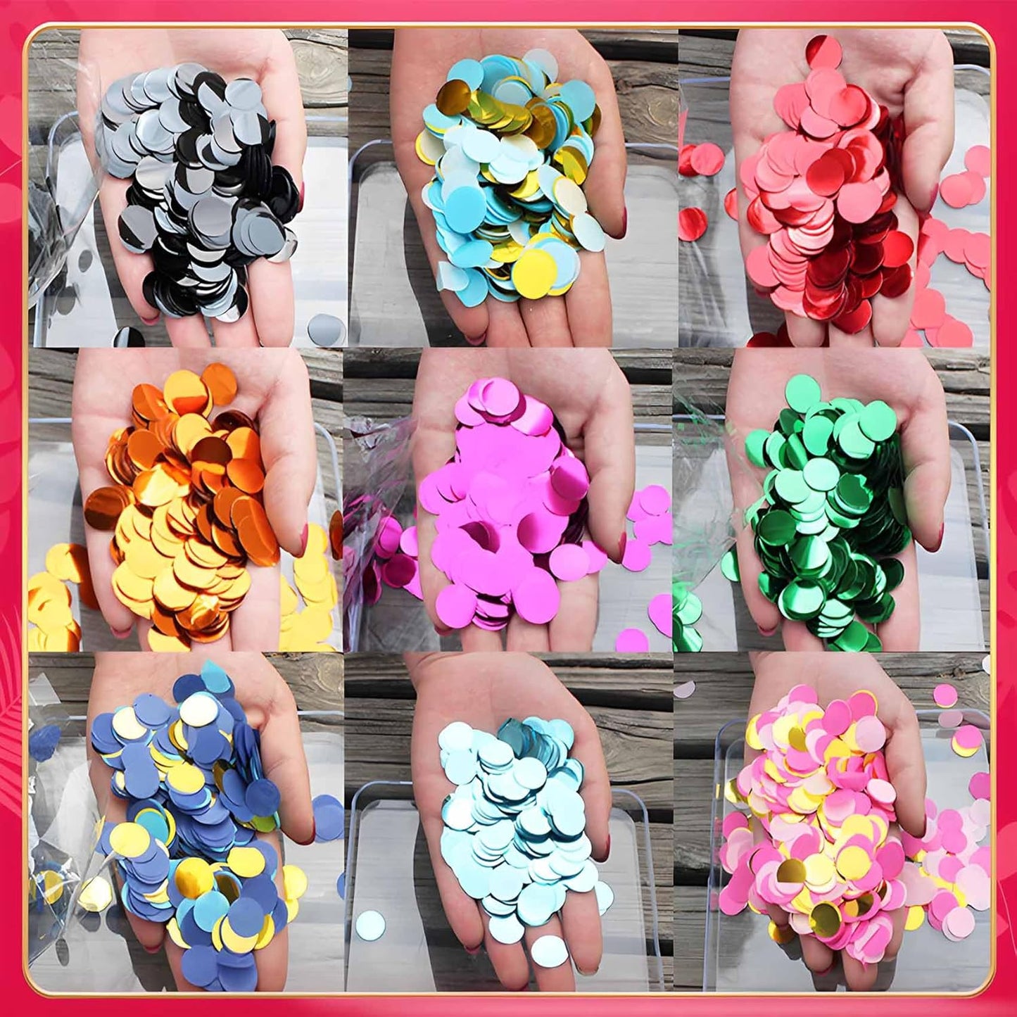 Gold and Blue Round Foil Confetti Beautiful Metallic Table Confetti for Filling Balloons, Wedding,Birthday,Party,Festival Decoration(15000PCS)