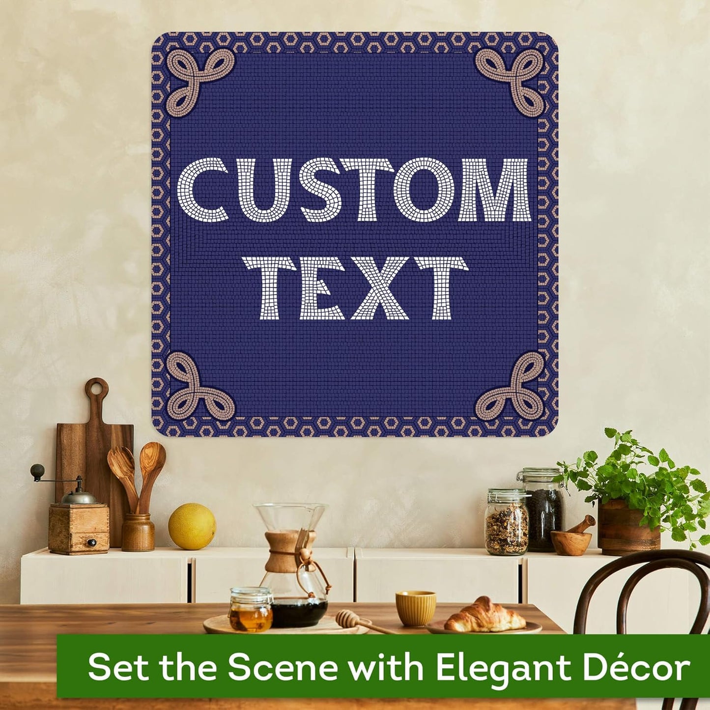 Custom Sign, Custom Street Sign, 11 Font Colors, 13 Font Styles, 4 Hole Options, 22 Sizes, 24x24 Inches, Rust Free DiBound, Fade Resistant, Made in USA by My Sign Center (Fauxsaic 1)