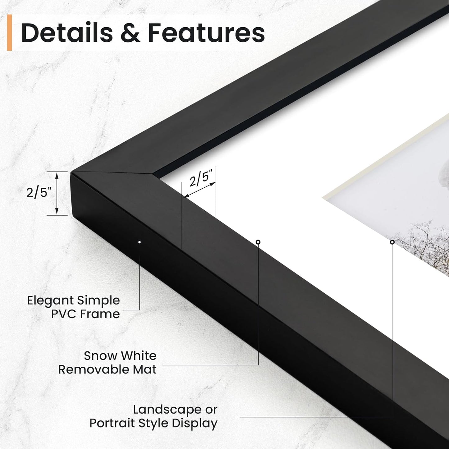 11x14 inch Picture Frame, 11x14 Photo Frames with 8x10 Removable Mat - High Definition Plexiglass - Vertical and Horizontal Display - Wall Hanging Frame - Black, 12 Pack