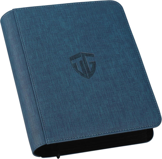 Toploader Binder,Holds 112 Toploaders, 4 Pocket Top Loader Binders for 3" x 4" Rigid Card Holders for Trading Cards or Sports Cards Binders (Dark Blue)