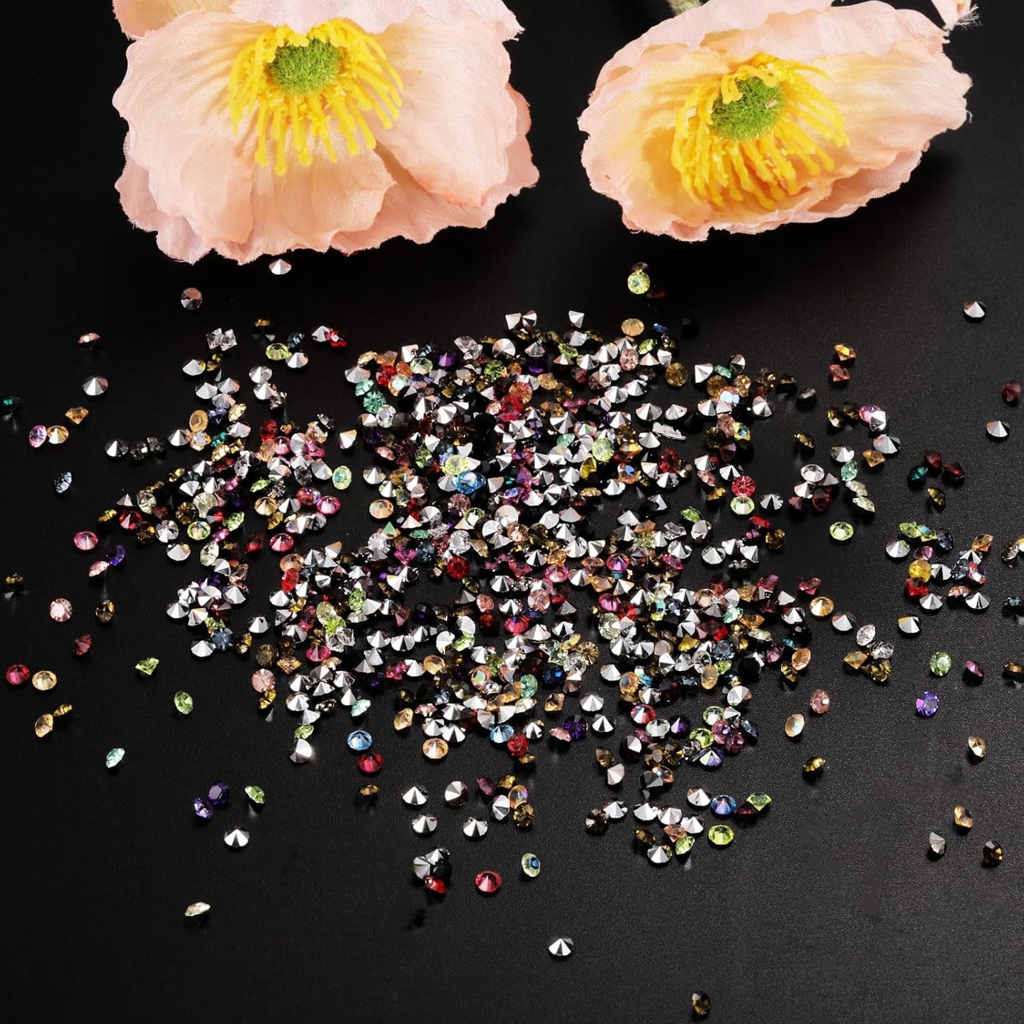 PATIKIL 14000Pcs Wedding Table Scatter Confetti Crystals 3mm Acrylic Diamonds Vase Fillers Gems for Table Centerpiece Decorations Bridal Shower Party, Pink AB