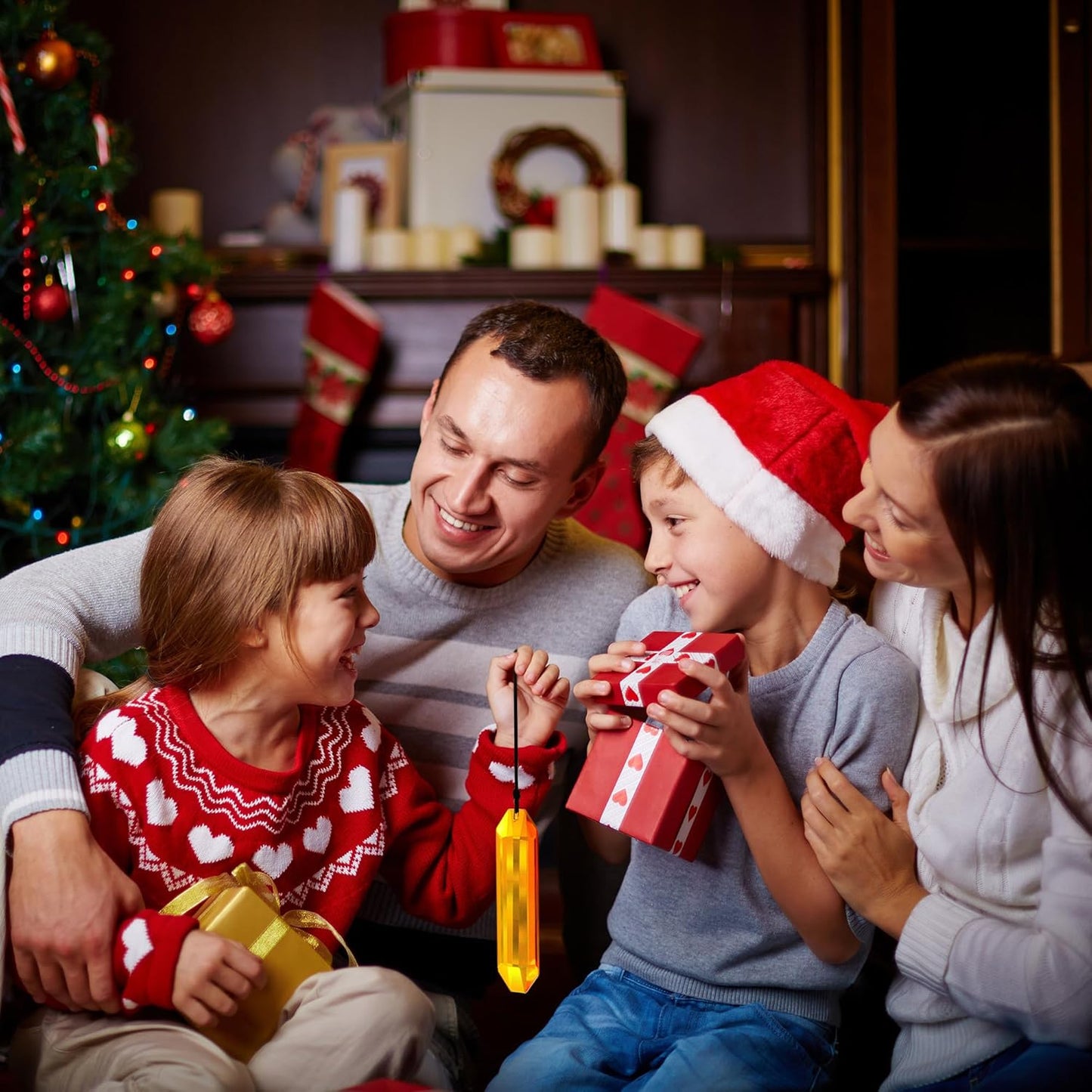 Set of 7 Colorful Crystal Ornaments for Window Hanging, Crystal Prisms Icicle Ornaments, Stained Gass Art Suncatcher for Indoor Window for Women