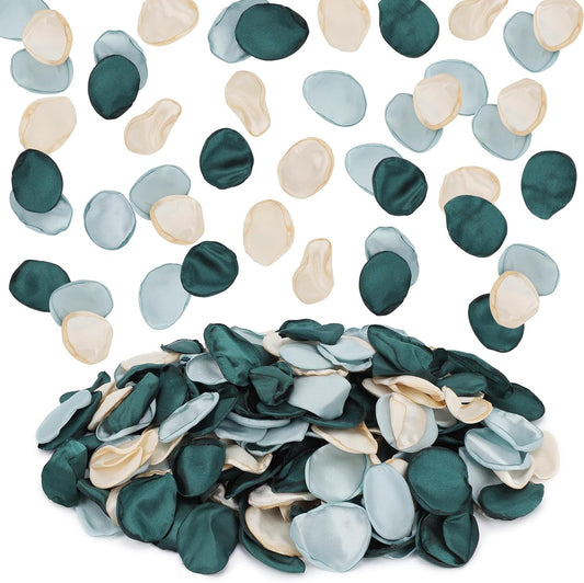 Suream 600PCS Silk Rose Petals, Mixed Color Artificial Flowers Petals, Artificial Rose Petals for Wedding Centerpiece Table Decorations, Fake Petals for Wedding Table Party Favors Decor