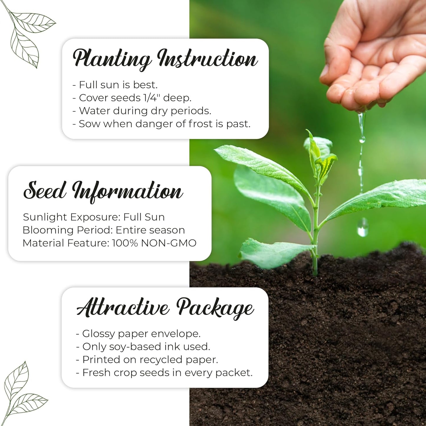 Pack of 20 Pre-Filled Bouquet Seed Mix Packet Girl Boy Baby Shower Party Favors Baby Announcements for Guests A Little Wildflower is On The Way Thank You Celebration of Life Plant Seeds