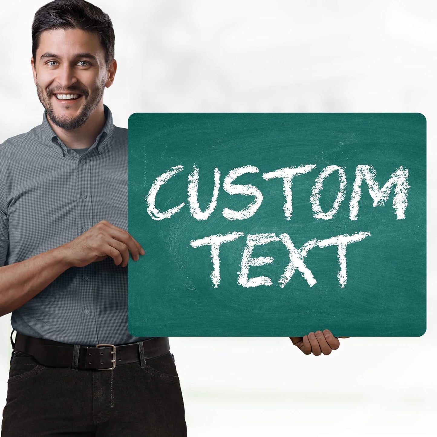 Custom Sign, Custom Street Sign, 11 Font Colors, 13 Font Styles, 4 Hole Options, 22 Sizes, 18x24 Inches, Rust Free DiBound, Fade Resistant, Made in USA by My Sign Center (Chalkboard Green)