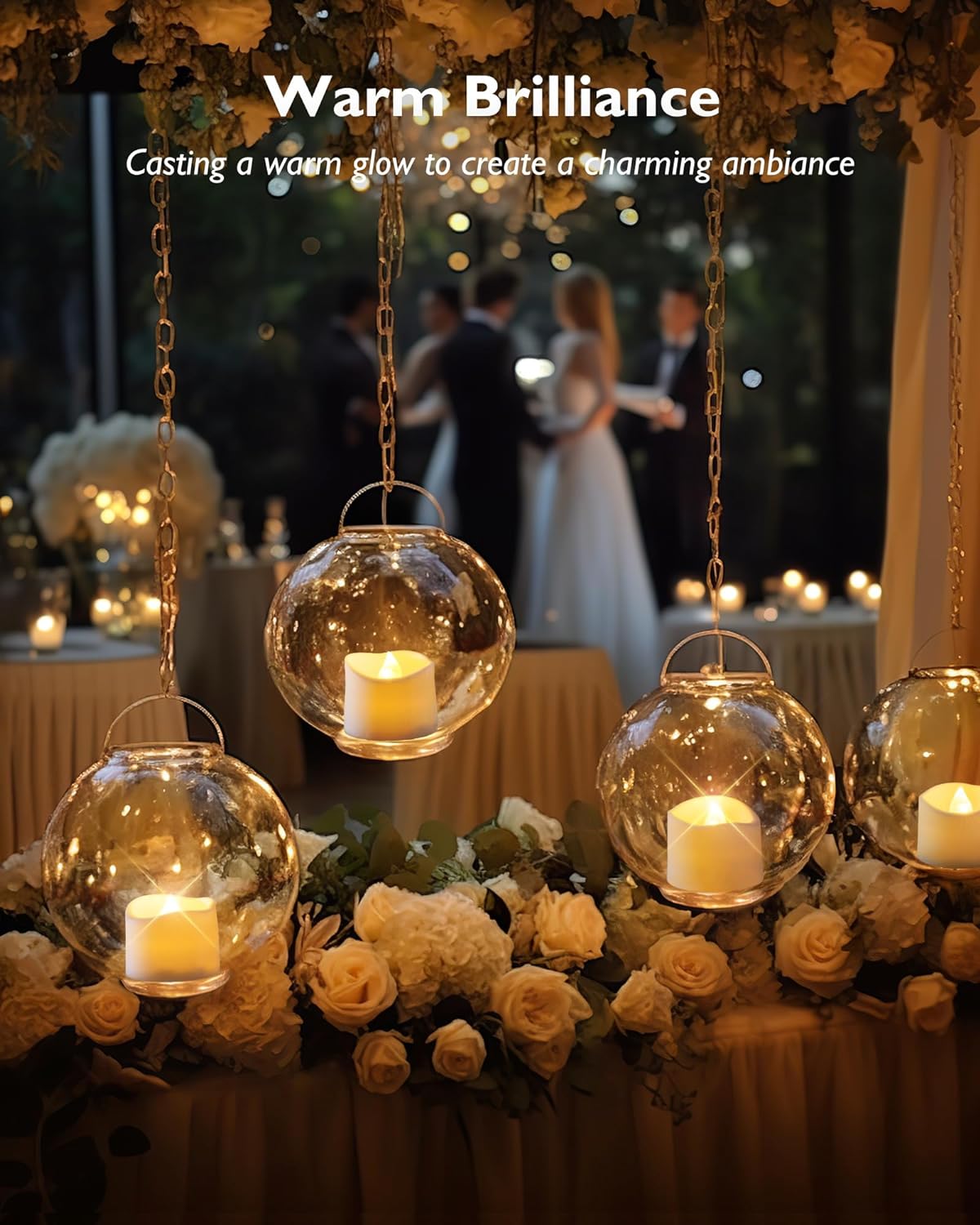 Homemory 24pcs Remote Timer LED Tea Lights Candles, 400+Hours Flickering Flameless Battery Operated Votive Candles for Tabletop Lighting, Centerpieces Decor, Holiday Decor