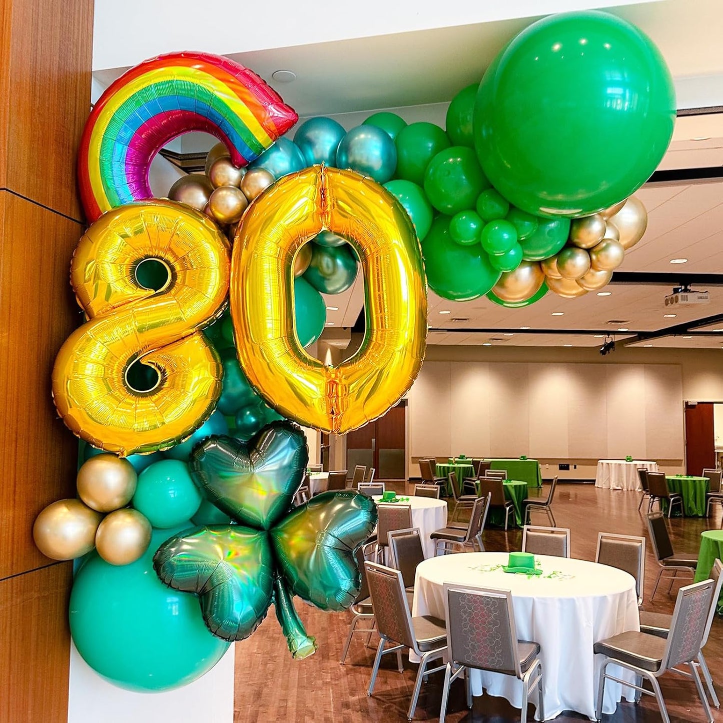 90pack Green Balloons Different Size 18/12/10/5 Inch Green Balloon Garland Arch Kit for Graduation, St. Patrick's Day, Dinosaur, Jungle, Forest, Wedding, Birthday, Christmas Decorations