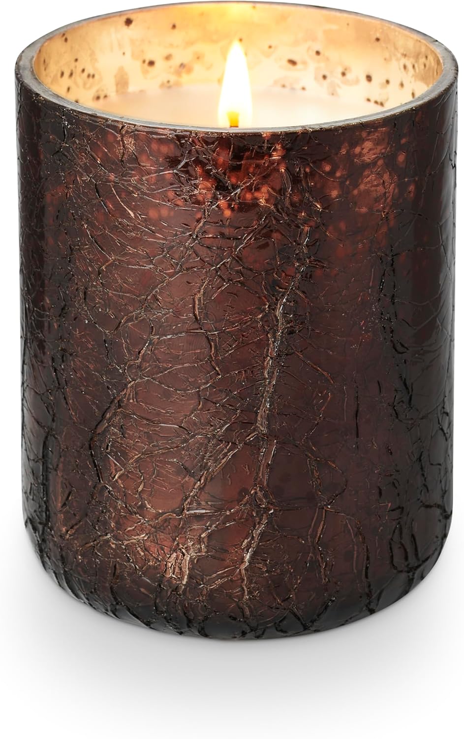 ILLUME Noble Holiday Midnight Pumpkin Small Crackle Glass Candle