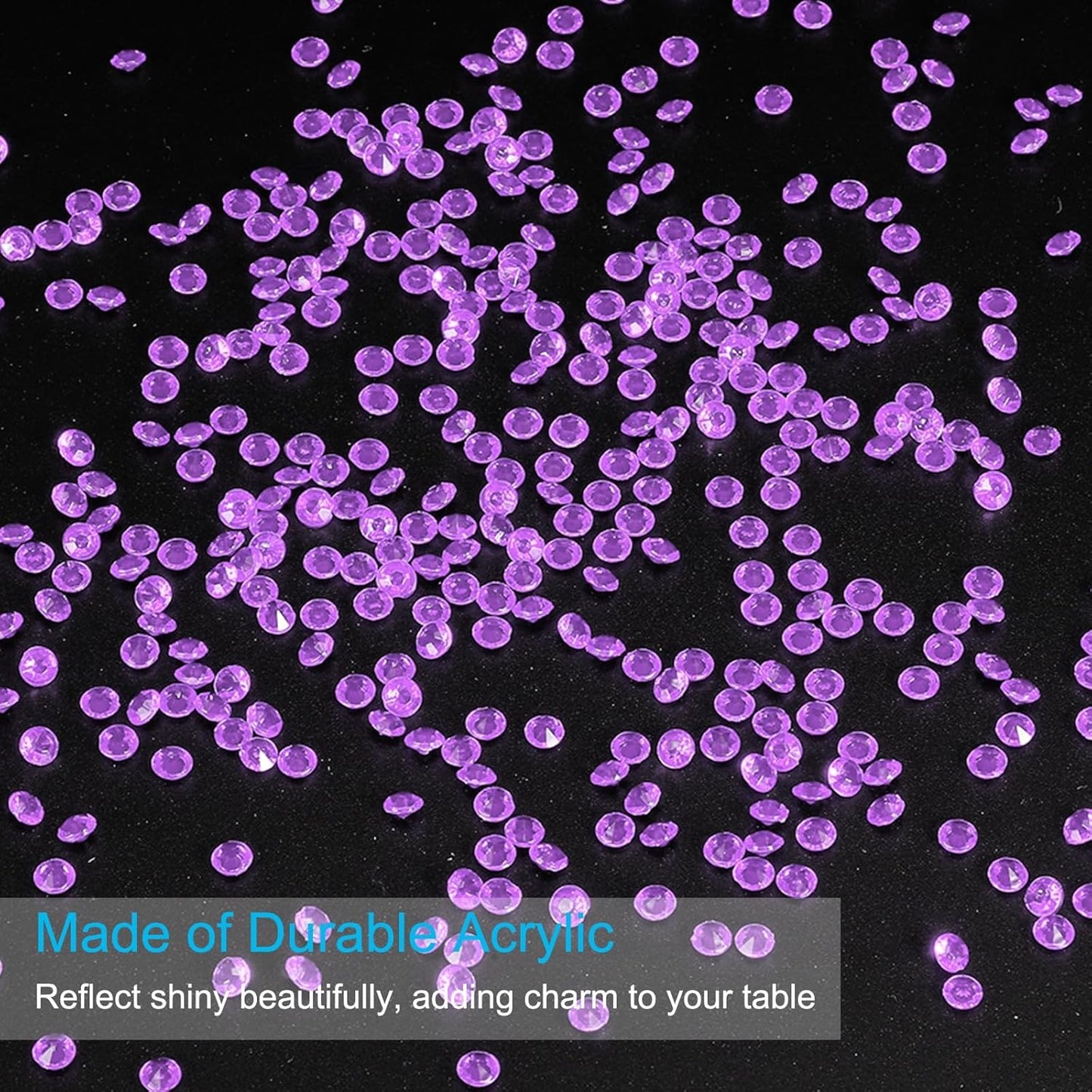 PATIKIL 10000 Pcs Wedding Table Scatter Confetti Crystals 4.5mm Acrylic Diamonds Vase Fillers Gems for Table Centerpiece Decorations Party Vase Beads, Light Purple