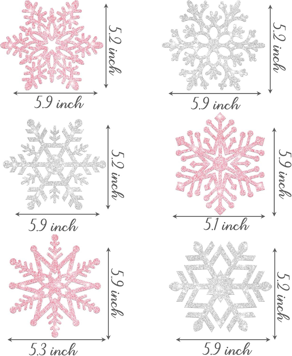 Snowflake Centerpiece Sticks Winter Frozen Theme Party Decorations 12PCS Glitter Snowflakes Table Toppers Ice Snowflake Centerpieces for Christmas Holiday Birthday Party Baby Shower Supplies