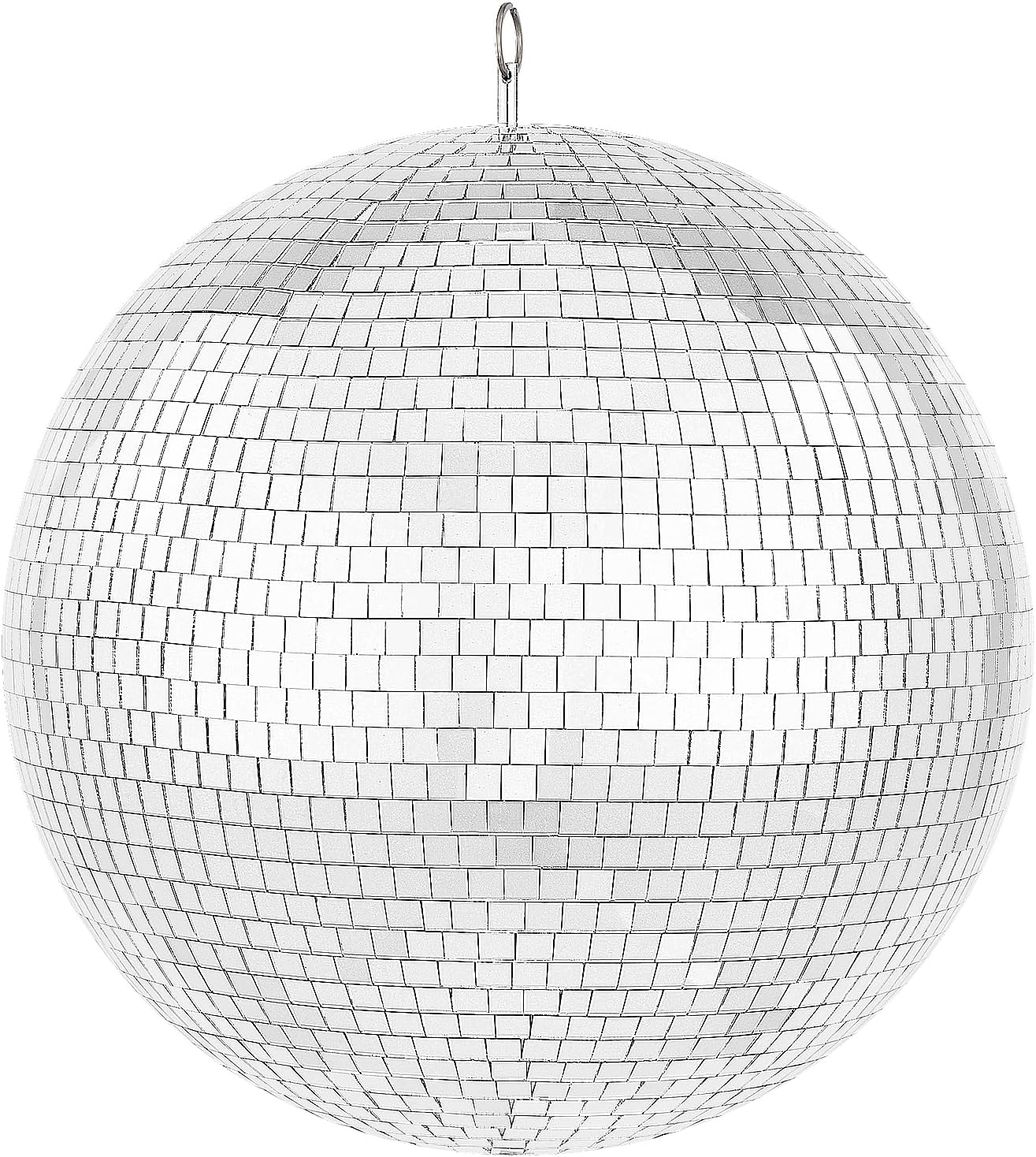 VEVOR Mirror Disco Ball, 16 Inch Party Mirror Ball with Hanging Ring, Large Lightning Disco Ball Party Decorations, Ideal for DJ Club, Stage, Wedding, Birthday, Christmas, New Years Celebration
