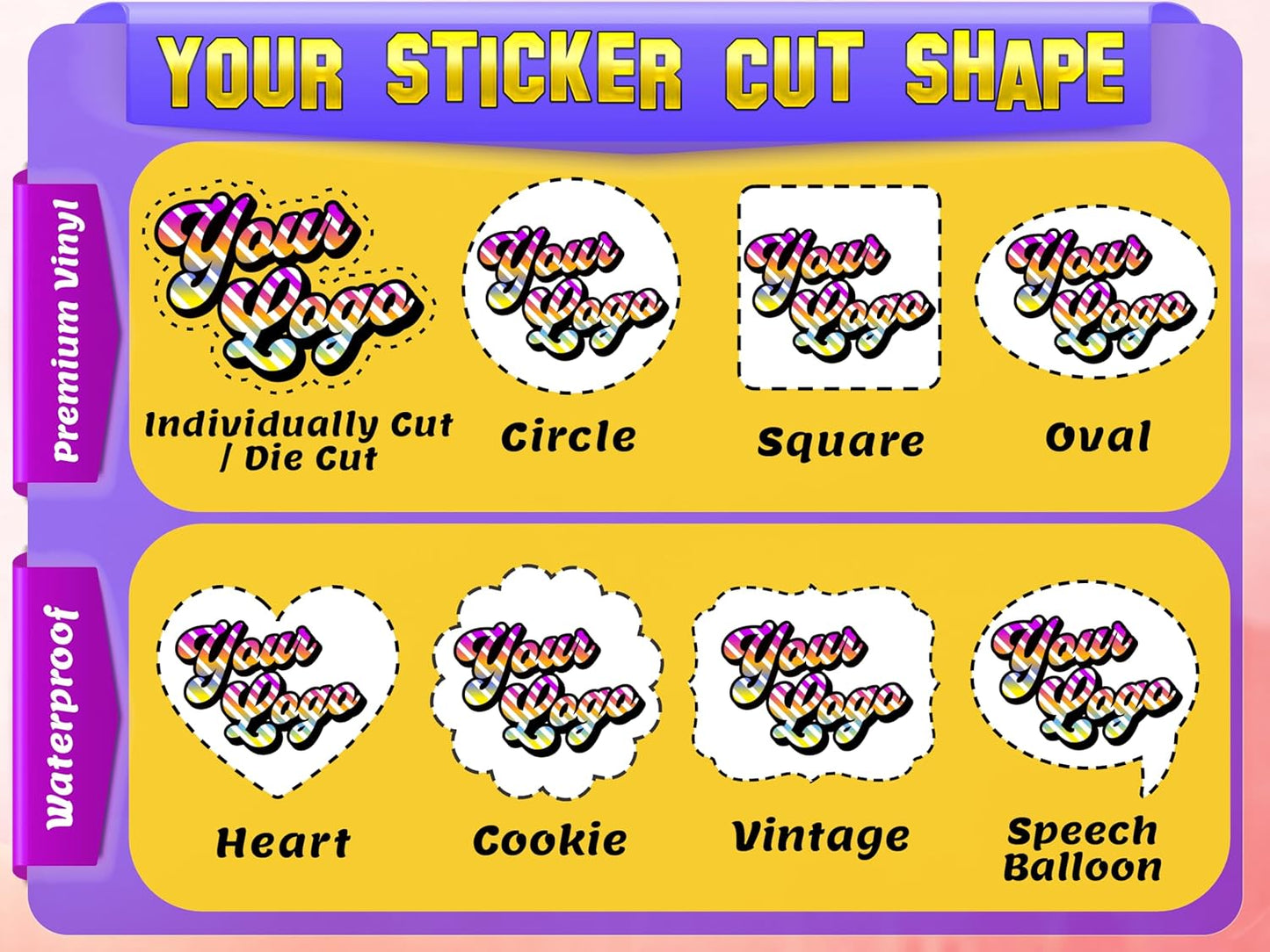 Window Clear Decal Design - Full Color ║ Your Logo or Design We Print Clear Permanent Sticker or Static Cling ║ Waterproof on Windows Storefront ║ Made in The USA ║ Customized Logo