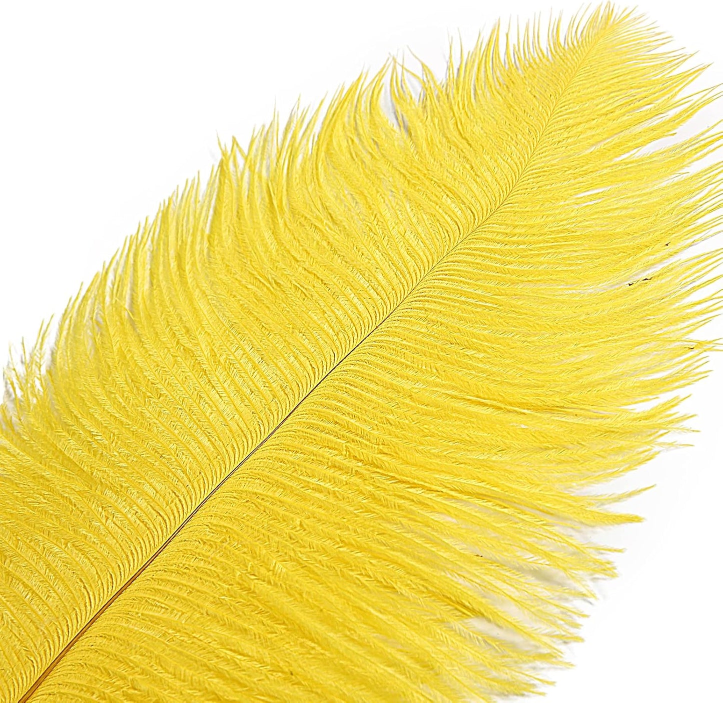 THARAHT Yellow Ostrich Feathers 12pcs Large Natural Bulk 16-18Inch 40cm-45cm for Wedding Party Centerpieces Easter Gatsbi and Home Decoration Feathers