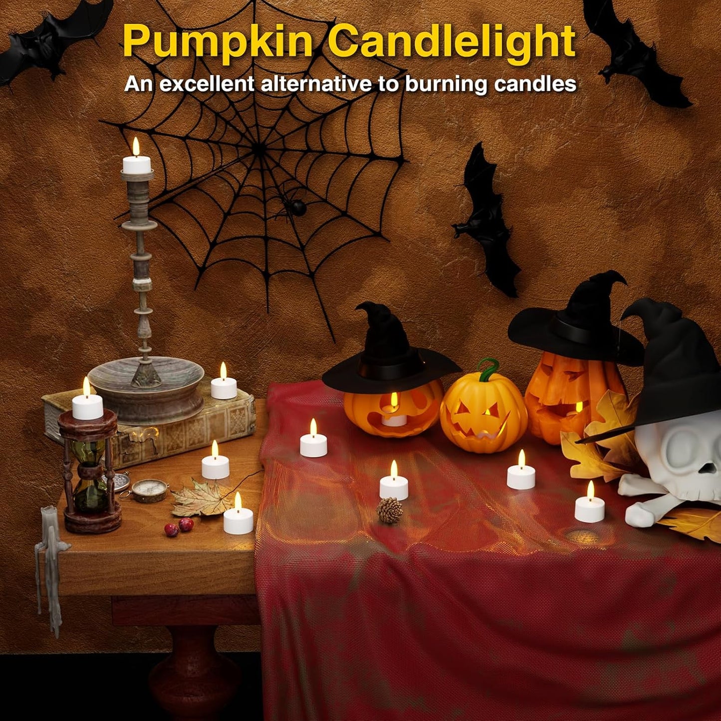 Rechargeable Flameless Tea Lights Candles with Charging Station, LED Tea Lights Candles with Remote Control Timer for Wedding, Christmas, Halloween, Anniversary, Home Decor, 12-Pack