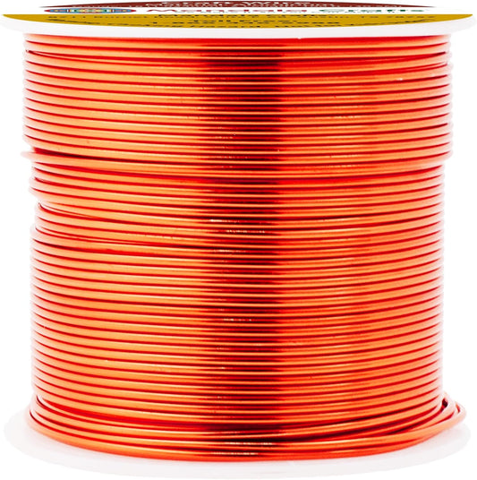Mandala Crafts 18 Gauge Anodized Aluminum Craft Wire for Jewelry Making - 100 FT Colored Flexible Burnt Orange Wire - Bendable for Bonsai Armature Crafting Sculpting