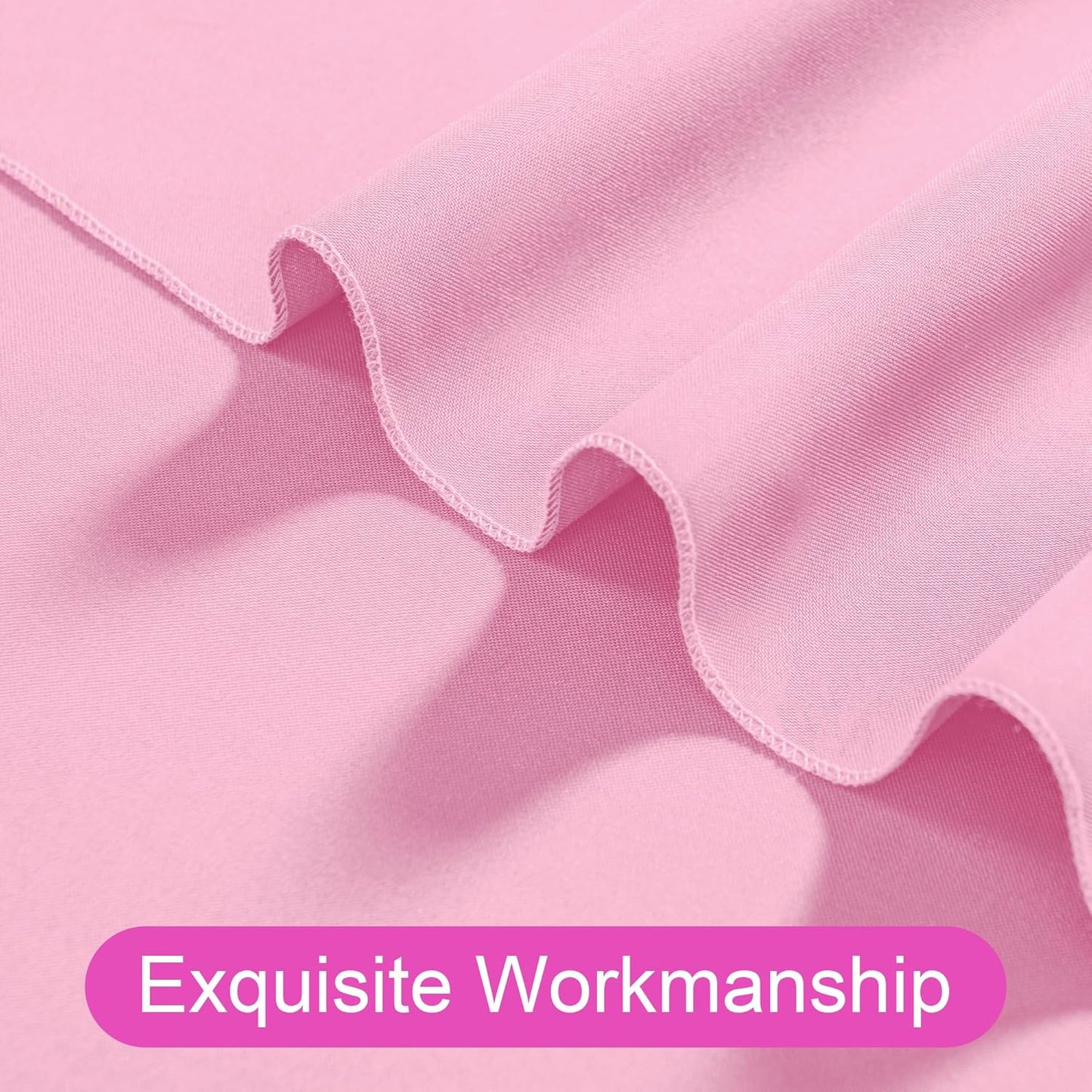 DWCN 10x7 FT Pink Backdrop Curtains for Parties, Photography Backdrop Drapes with Rod Pockets for Wedding Decorations Stage Birthday Family Gatherings, 2 Panels 5ft x 7ft
