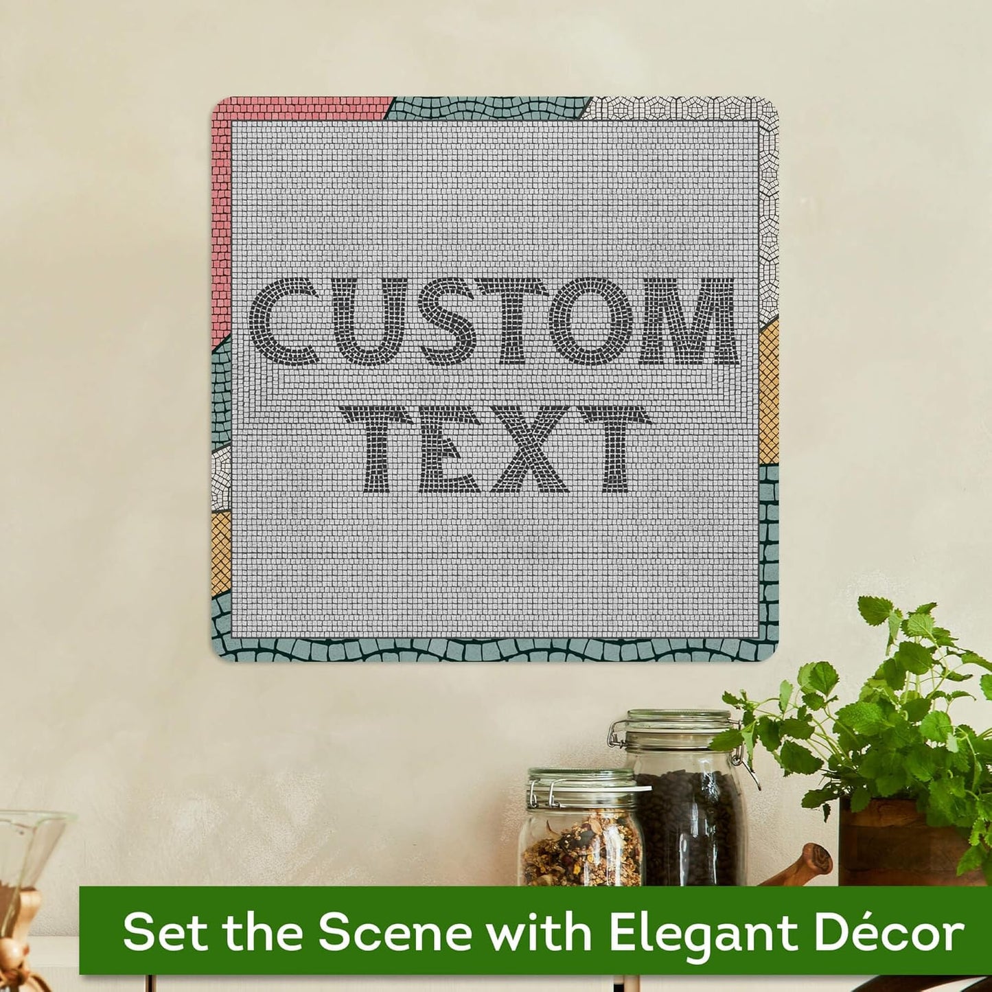 Custom Sign, Custom Street Sign, 11 Font Colors, 13 Font Styles, 4 Hole Options, 22 Sizes, 12x12 Inches, Rust Free DiBound, Fade Resistant, Made in USA by My Sign Center (Fauxsaic 2)