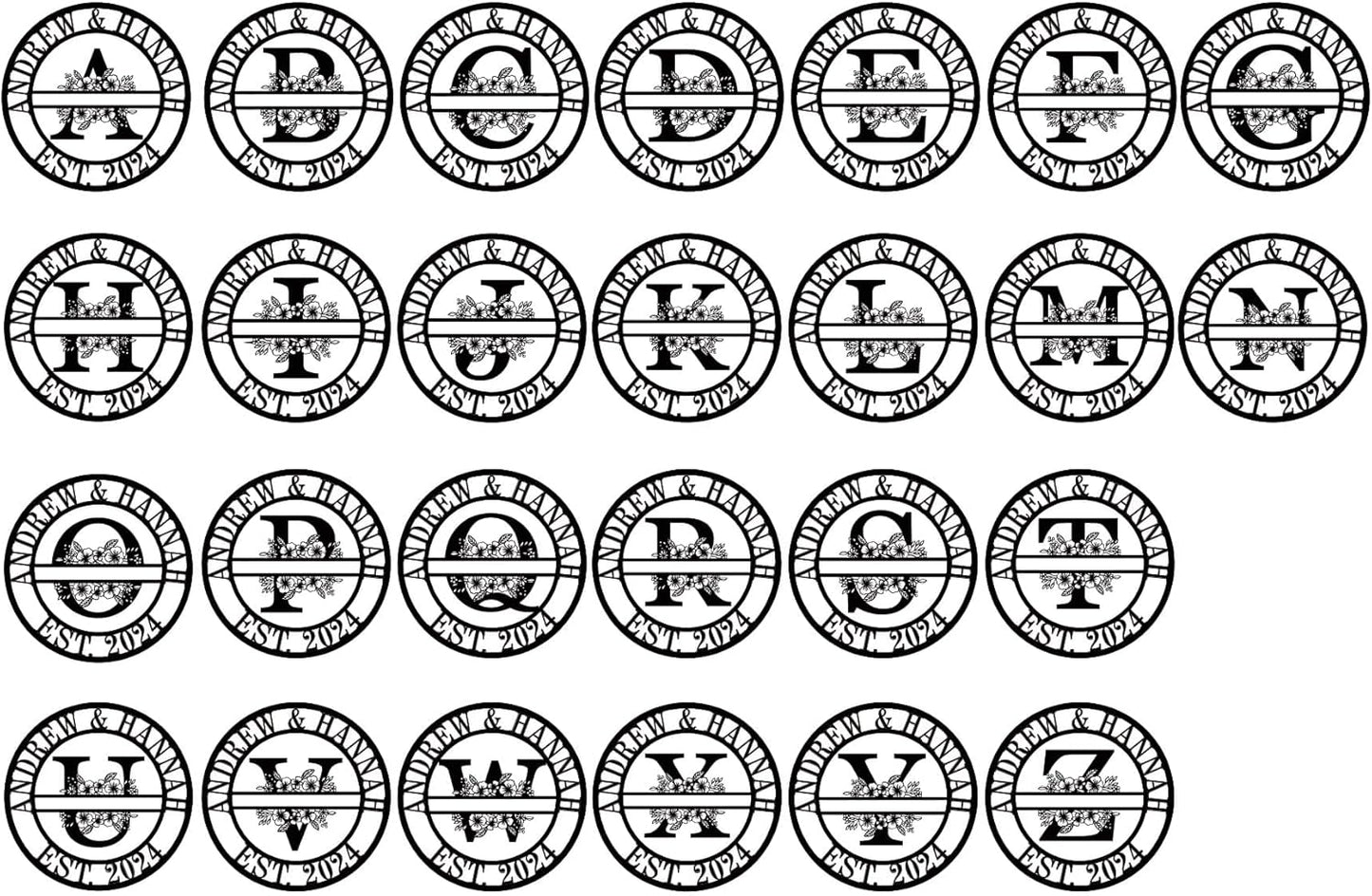 Personalized Christmas Gifts 2025 Best Housewarming Gifts Custom Metal Wedding Anniversary Sign Custom Metal Sign Wedding Gifts Personalized Family Name Signs Monogram Wall Décor