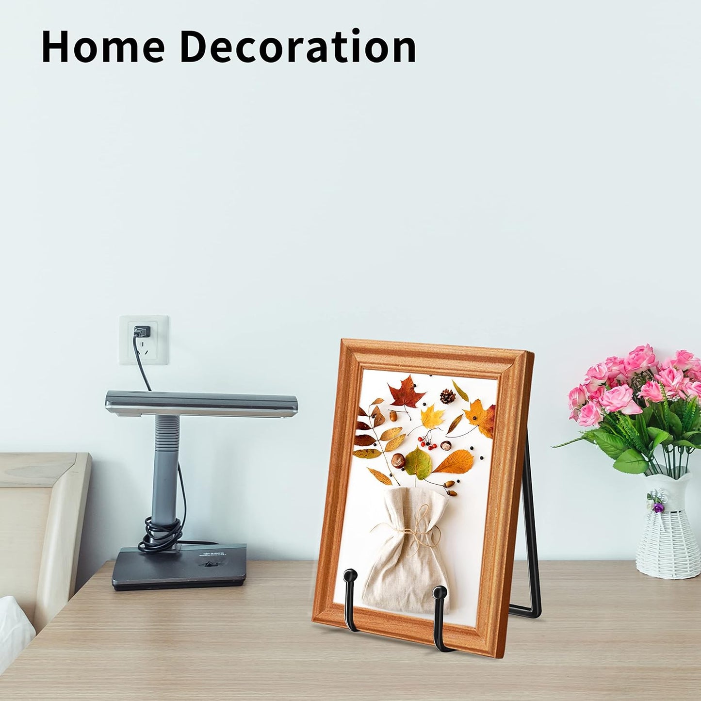 Decolore 5 Pack 4.5 Inch Display Stands Black Iron Easel for Plate Stand Plate Holder for Picture, Decorative Plate, Photo Easel, Artistic Work Display Stand, Picture Frames