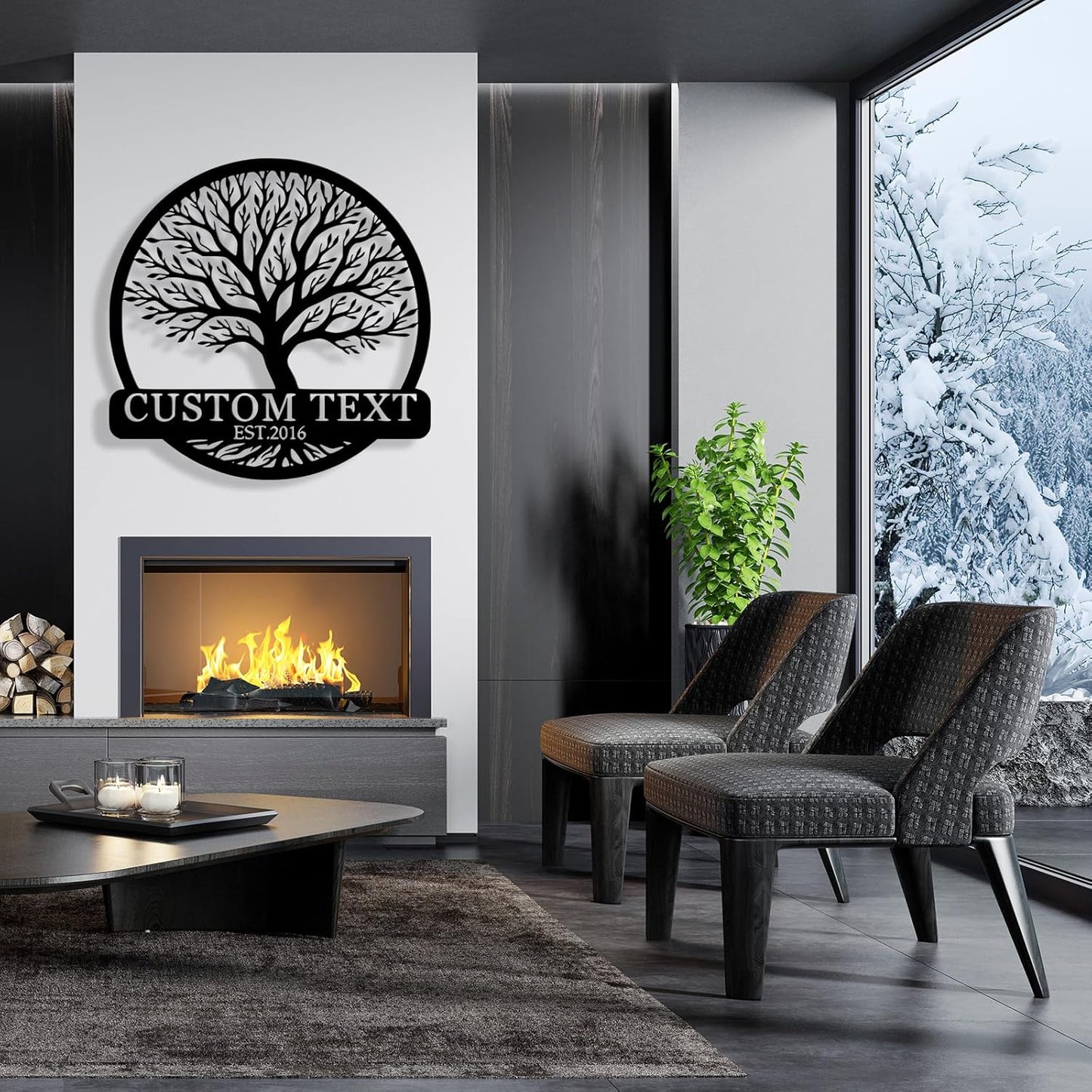 Personalized Tree of Life Metal Sign Wall Art Decor, Custom Wedding Gifts for Couples, Custom Family Name Sign, Christmas Valentine's Day Housewarming Gifts