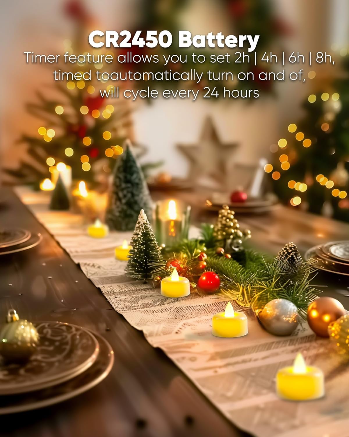 Amagic 12 Pack Remote Candles, Tea Lights with Timer, 400+Hours Flickering Flameless Battery Operated LED TeaLights Candles with Remote, for Table Centerpieces, Home Decor, Wedding, Party (Ivory)