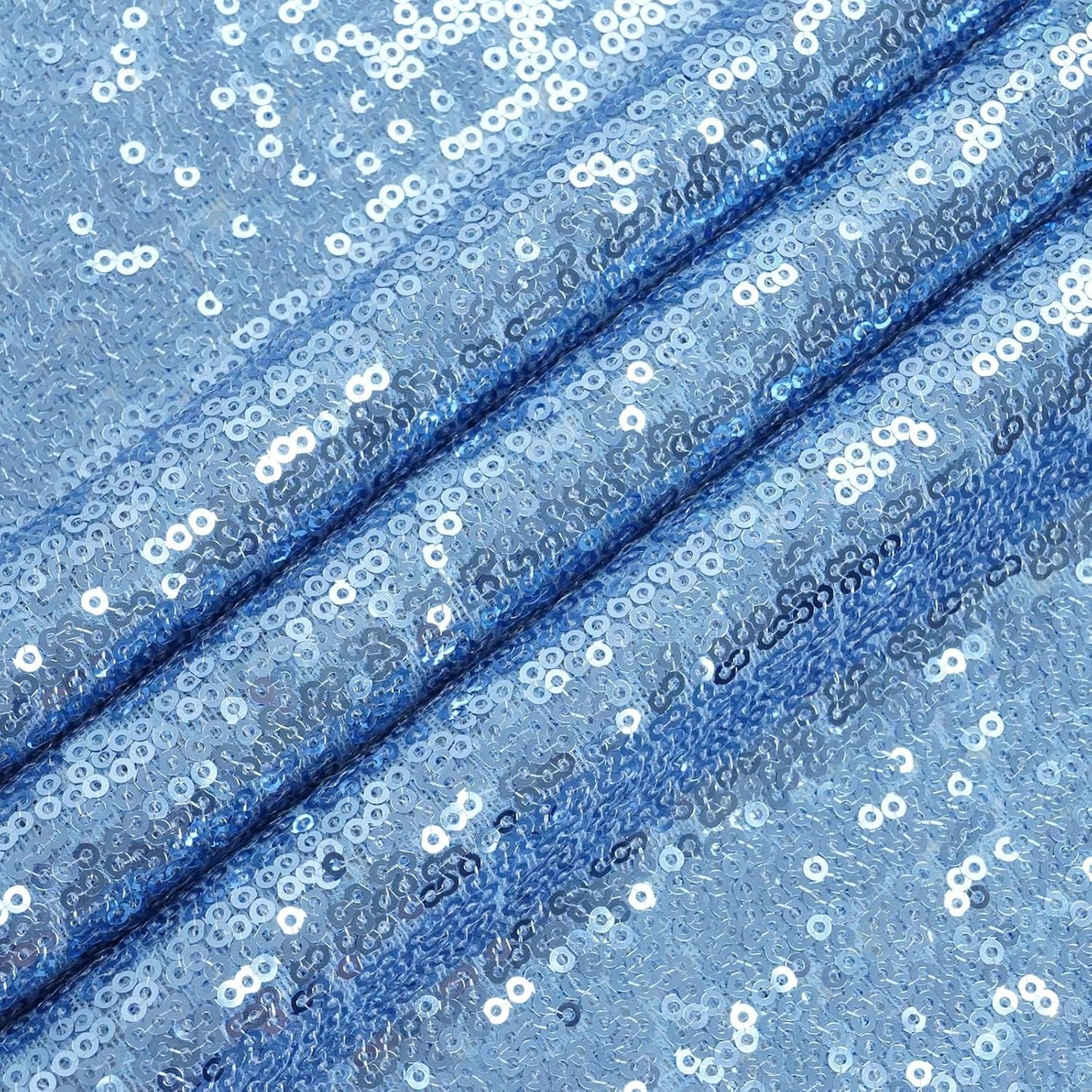 Eternal Beauty Baby Blue Sequin Backdrop, 10x10 Ft Glitter Background Curtains for Shimmer Photography Party Wedding Birthday Back Drop Decor