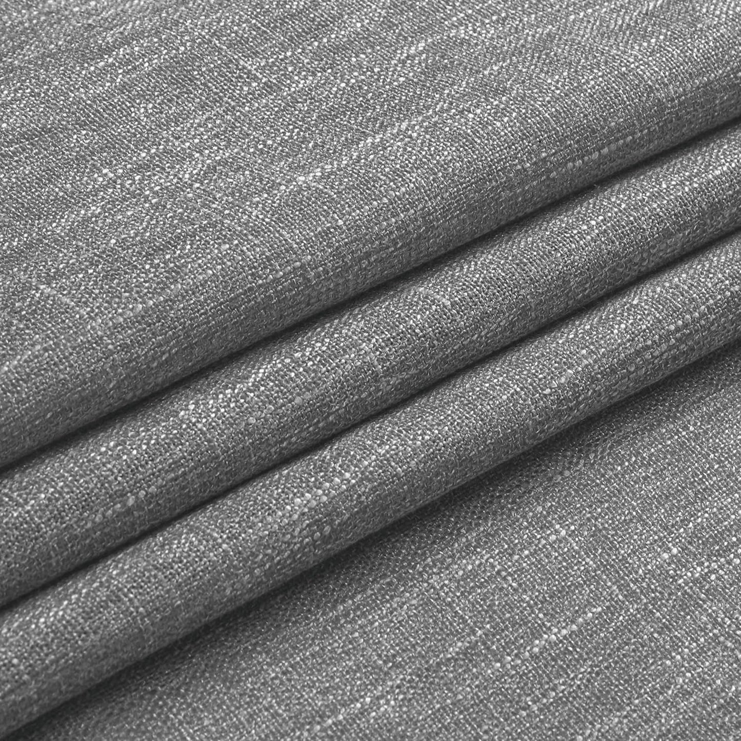 Vision Home Gray Pinch Pleated Semi Sheer Curtains Textured Light Filtering Window Curtains 90 inch for Living Room Bedroom Rayon Blended Charcoal Grey Pinch Pleat Drapes with Hooks 2 Panels 40"Wx90"L