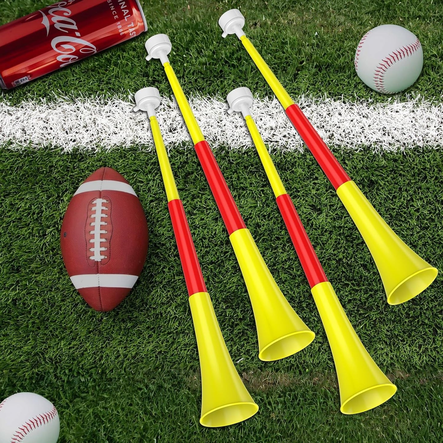 Collapsible Stadium Horn Noise Maker 24 Inch VuvuzelaPlastic Trumpet Blow Horns Noisemakers for Sporting Events Graduation Games School Sports Party Supplies Favors Accessories