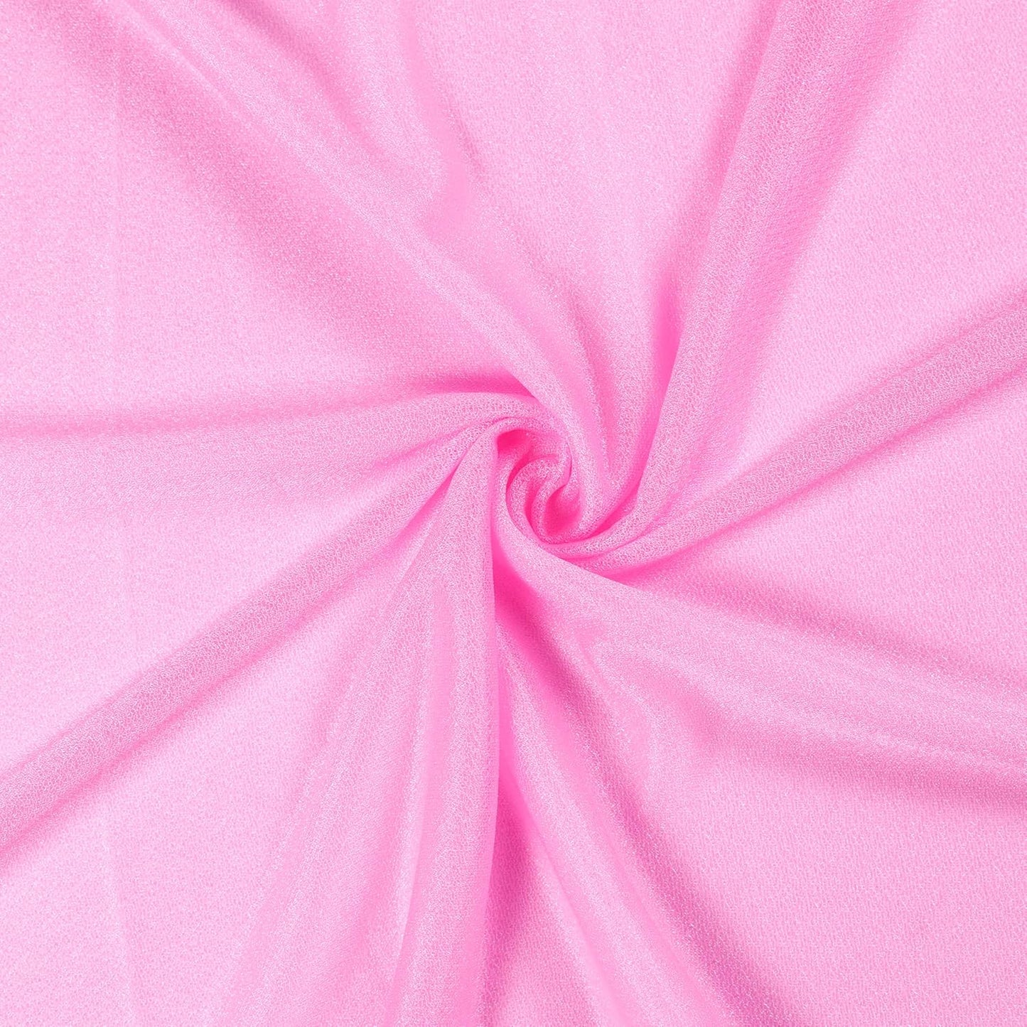 VDS Pack of 1 Panel (30 Inch X 20 Feet) Wedding Arch Draping Fabric Sheer Chiffon Fabric Drapery for Wedding Ceremony Reception Swag Backdrop Canopy Chuppah ARBO Altars Decoration (Bubblegum)