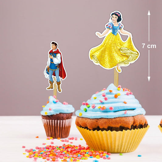 "Snw Whte and the Sevn Dwafs Cupcake Topper | Fairytale Party Decor | Enchanted Forest Theme | Classic Story Celebration | Magical Cake & Cupcake Decorations"