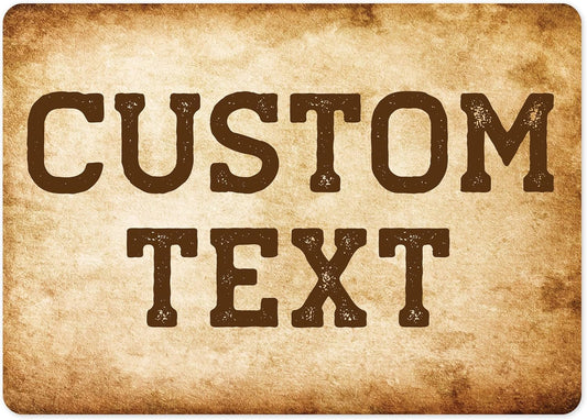 Custom Sign, Custom Street Sign, 11 Font Colors, 13 Font Styles, 4 Hole Options, 22 Sizes, 10x14 Inches, Rust Free DiBound, Fade Resistant, Made in USA by My Sign Center (Vintage)