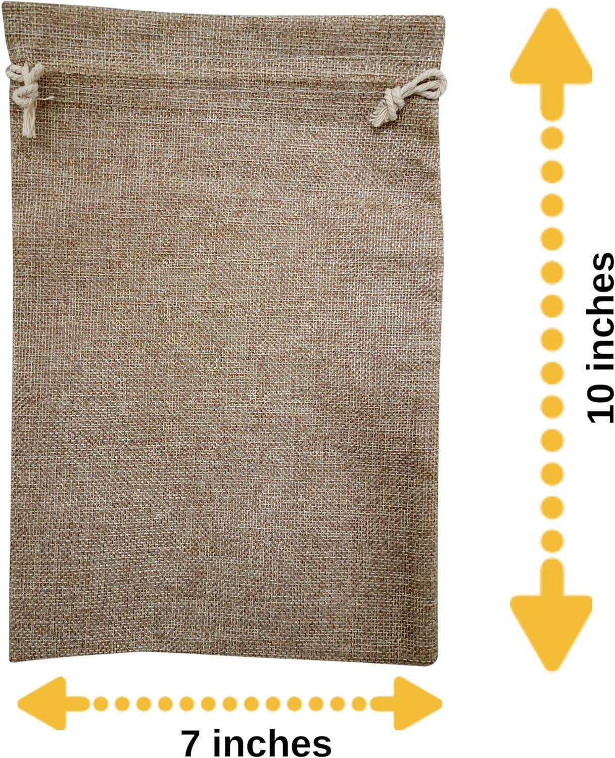50 Burlap Bags with Drawstring, 7x10 Inch Rustic Gift Bag Bulk Pack for Mugs, Mason Jars, Christmas, Advent, Holiday Gift Bags, Wedding and Birthday Party Favor Bags, Grocery, Gift Wrap and Treat Pouches