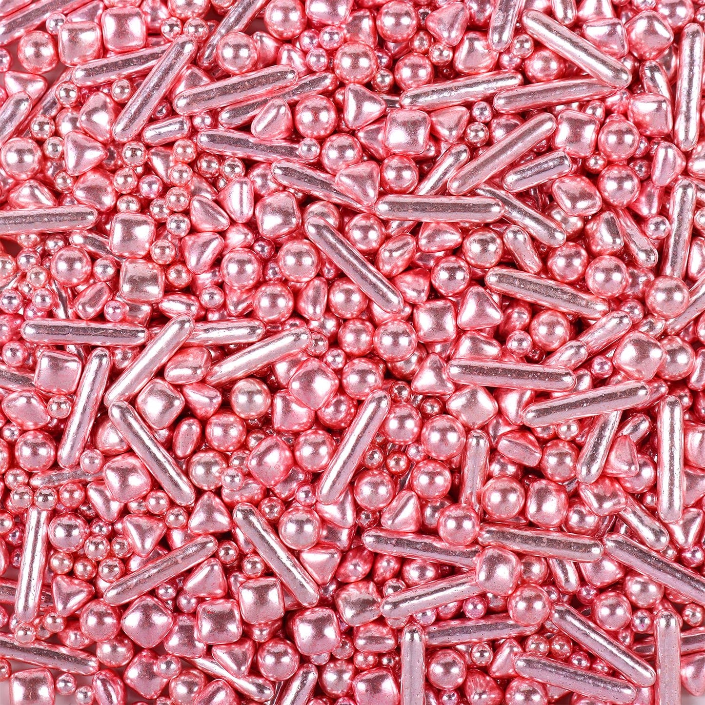 Rose Gold Sprinkles for Cupcakes, Rose Gold Pearl Sprinkles, Candy Pearls for Cake Decoration, Cupcakes, Ice Cream Topping, Macaron, and Cookies.120g(4.23oz)