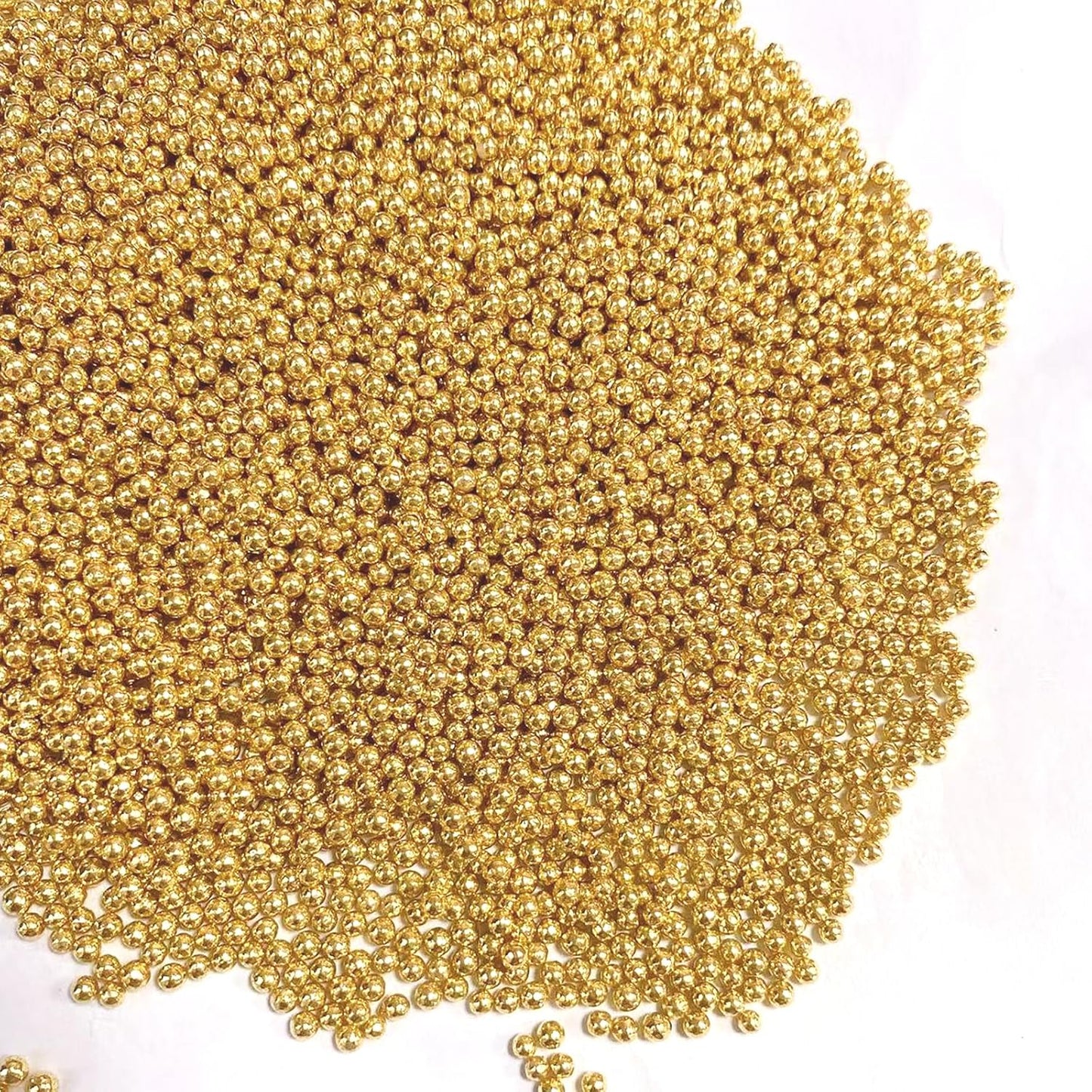 Sentovac Gold Nonpareils Sprinkles Edible 2mm Mini Peals Cake Decorating Sugar Candy Cookie Cake Cupcake Topper Ice Cream Baking Decorations Halloween Christmas Valentines Wedding Supplies