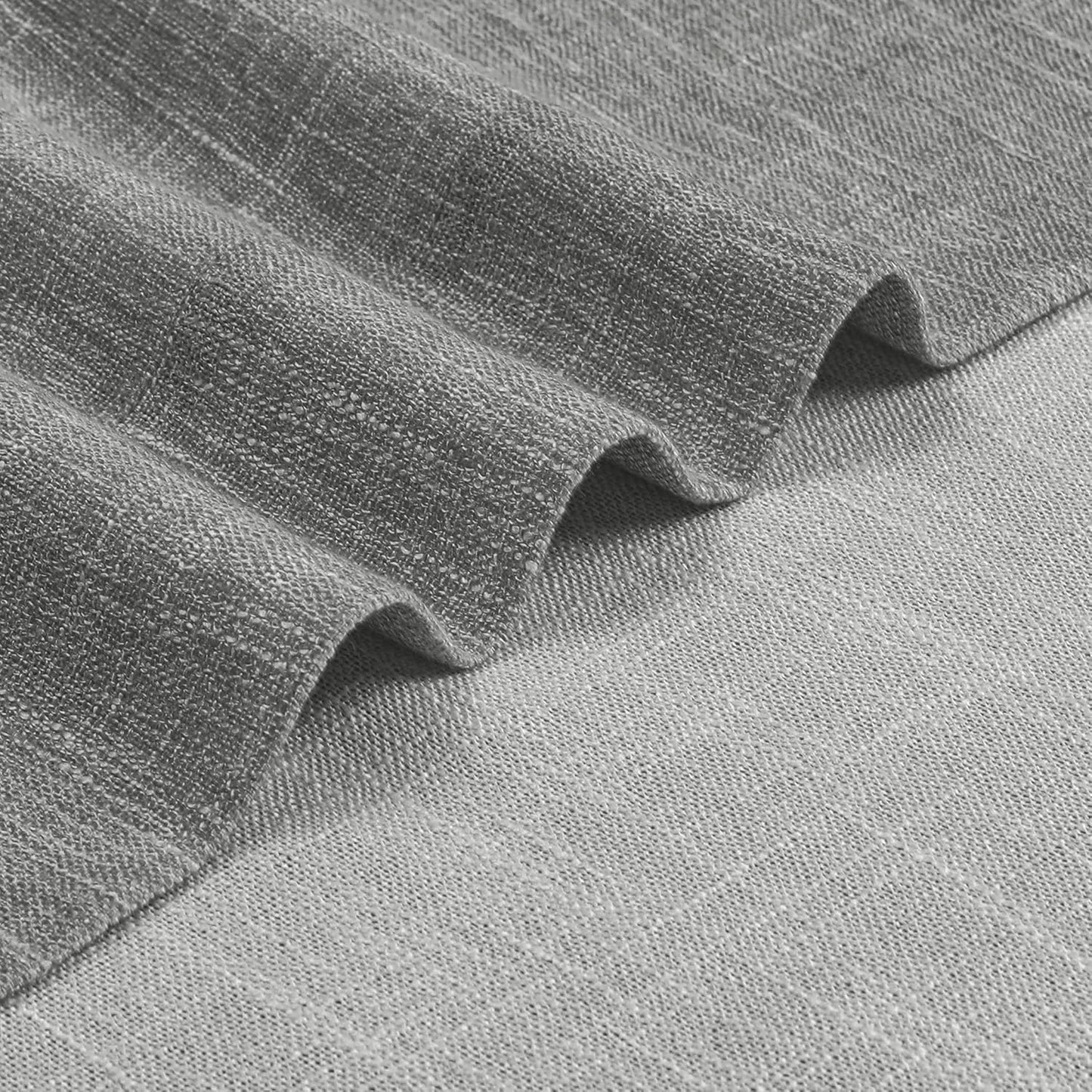 Vision Home Gray Pinch Pleated Semi Sheer Curtains Textured Light Filtering Window Curtains 90 inch for Living Room Bedroom Rayon Blended Charcoal Grey Pinch Pleat Drapes with Hooks 2 Panels 40"Wx90"L