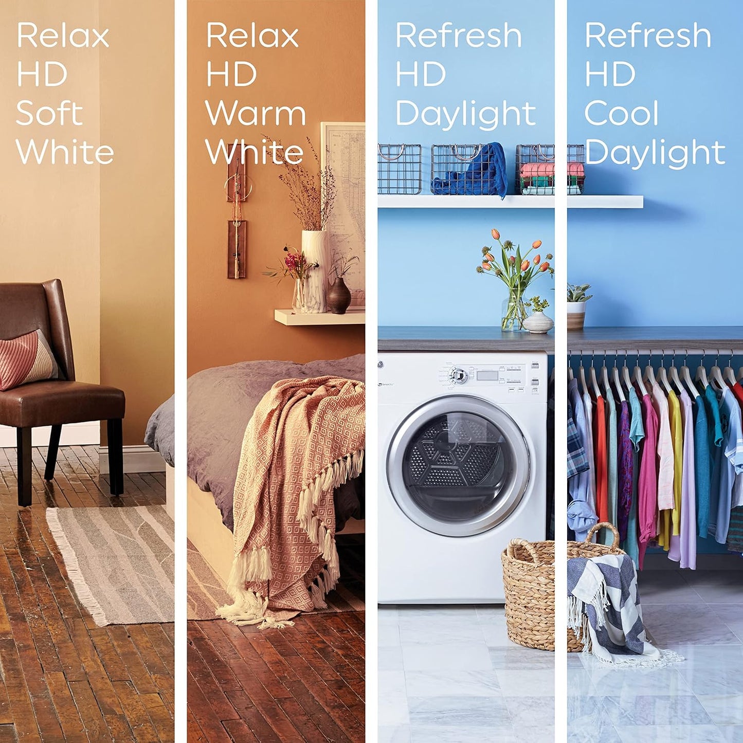 GE Refresh LED Light Bulbs, 60 Watt, Daylight, G25 Globe Bulbs, Clear, Medium Base 3 Count, (1 Pack)