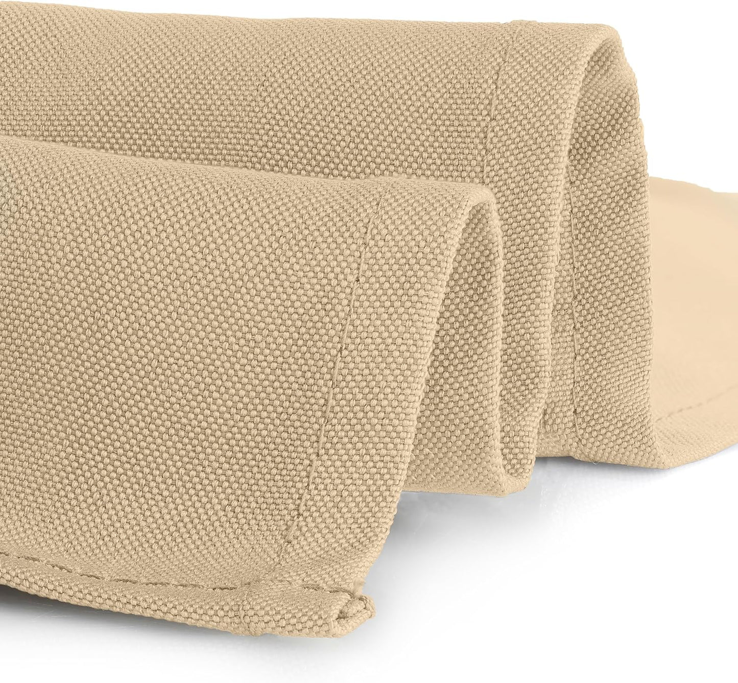 Gee Di Moda Square Tablecloth - 70 x 70 Inch Beige Table Cloth for Medium Square or Round Tables - Heavy Duty Washable Fabric - for Buffet Table, Holiday Party, Dinner, Wedding & Baby Shower
