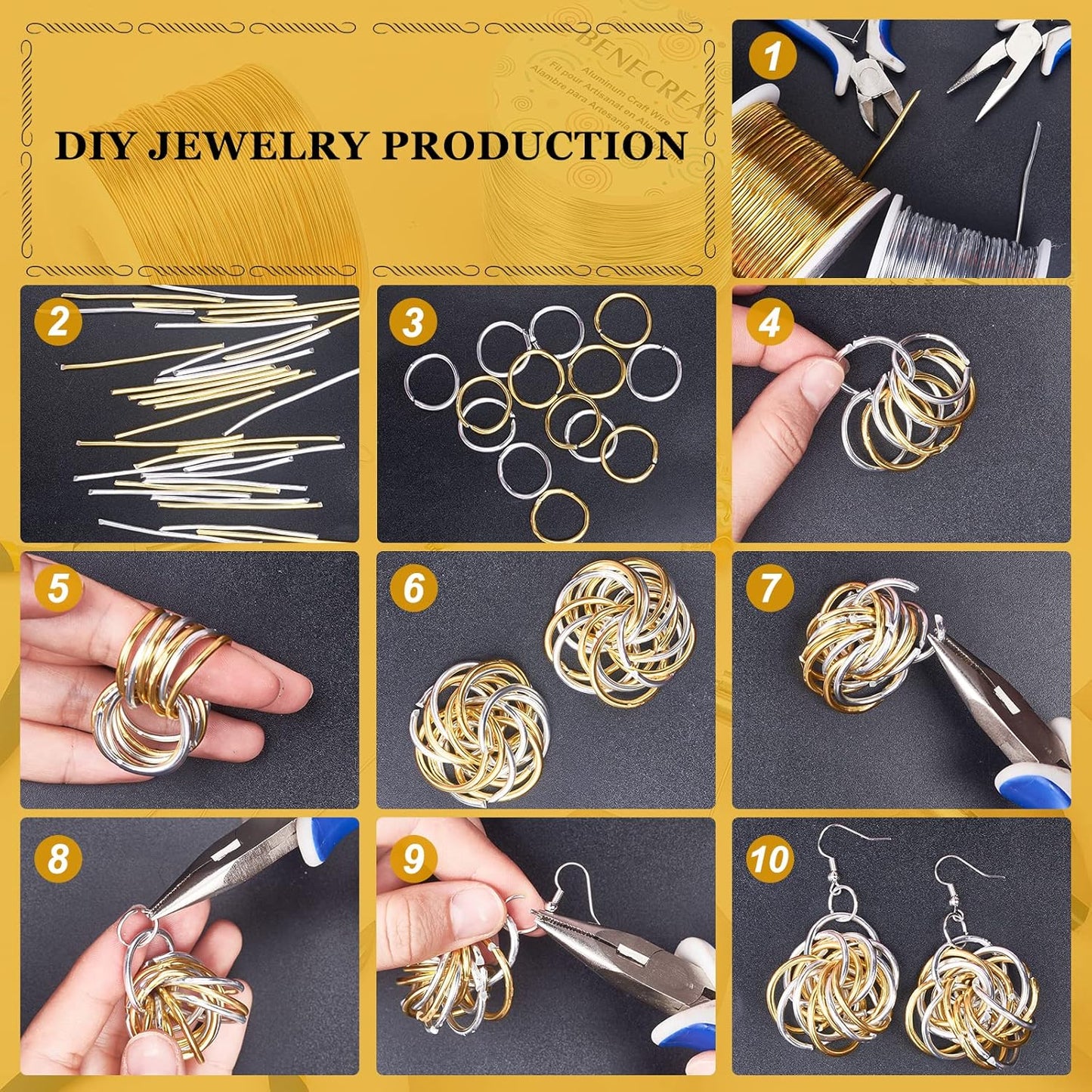 BENECREAT 20 Gauge 770FT Aluminum Wire Anodized Jewelry Craft Making Beading Floral Silver Color Aluminum Craft Wire for Flower Gardening, Gem Wrapping Jewelry Making