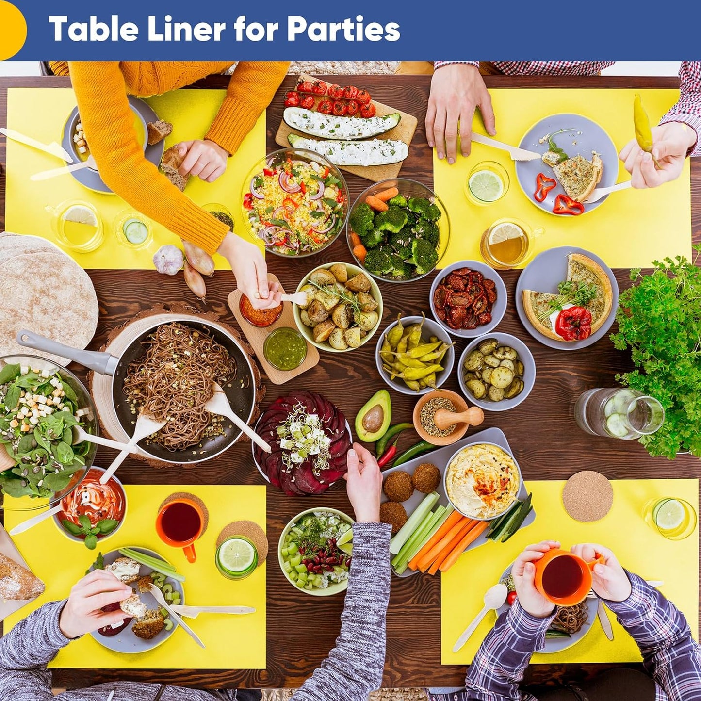 Vanhench 30"×1200"(100') Yellow Wrapping Paper Roll, Art Craft Paper, Color Bulletin Board Paper Bouquet Flower Wrapping, Perfect for Birthday, Mother's Day, Holiday, Wedding