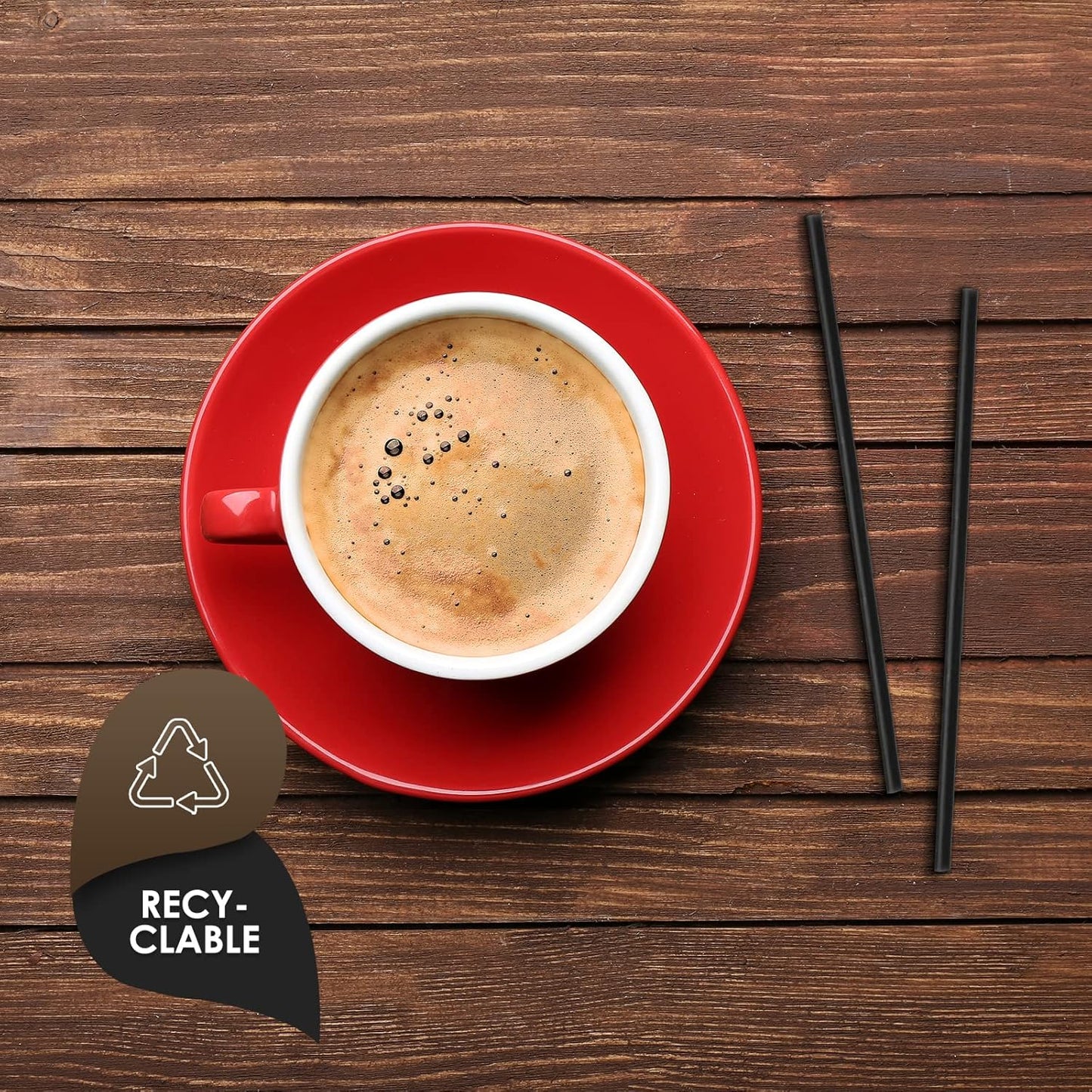 PAMI 1000 Red Stir Straws 5in Disposable Plastic Coffee Stirrers Swizzle Sticks for Cocktails, Hot & Cold Beverages (Black One Size)