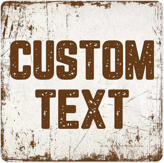 Custom Sign, Custom Street Sign, 11 Font Colors, 13 Font Styles, 4 Hole Options, 22 Sizes, 18x18 Inches, Rust Free DiBound, Fade Resistant, Made in USA by My Sign Center (Rustic)