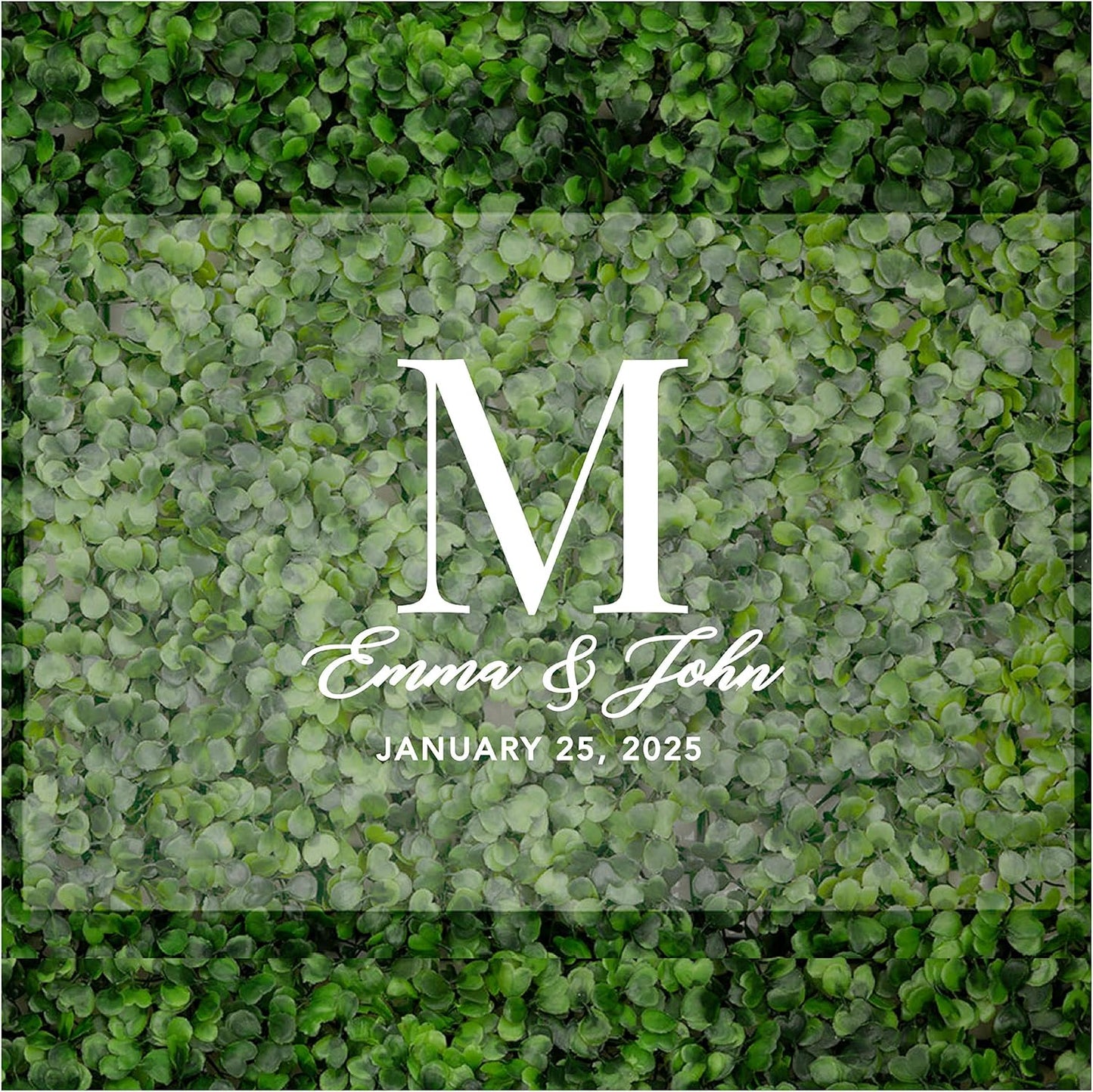 Andaz Press Custom Large Wedding Acrylic Sign, 16 x 24 Inches, Classic Monogram, Personalized Sign, Welcome Sign For Modern Wedding Theme