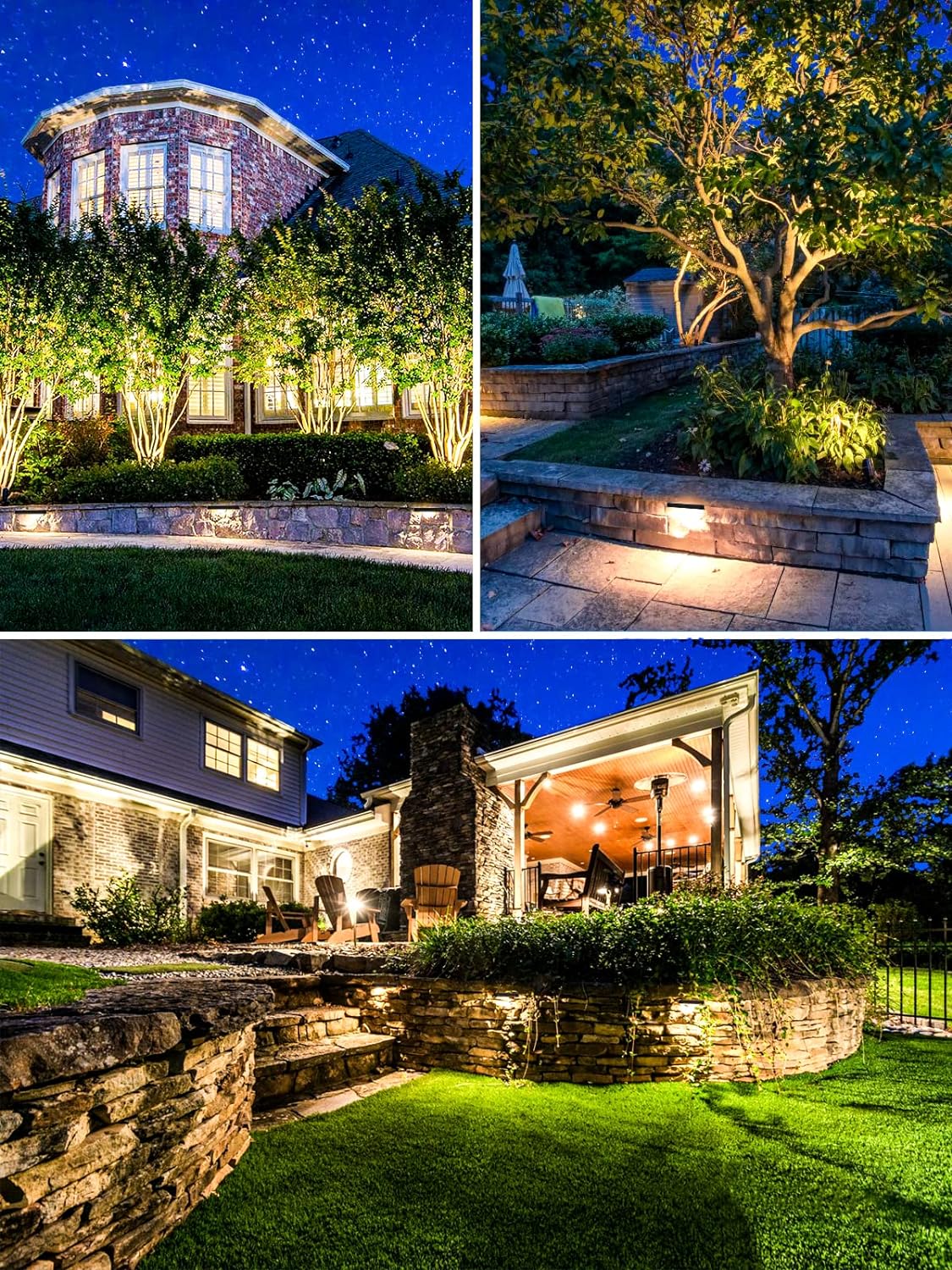 5W Retaining Wall Lights 7 inch LED Hardscape Lighting Low Voltage Landscape Paver Lights 12V 24V Step Lights Outdoor IP66 Waterproof 3000K Soft White Stair Deck Lighting (8 Pack+ Connectors