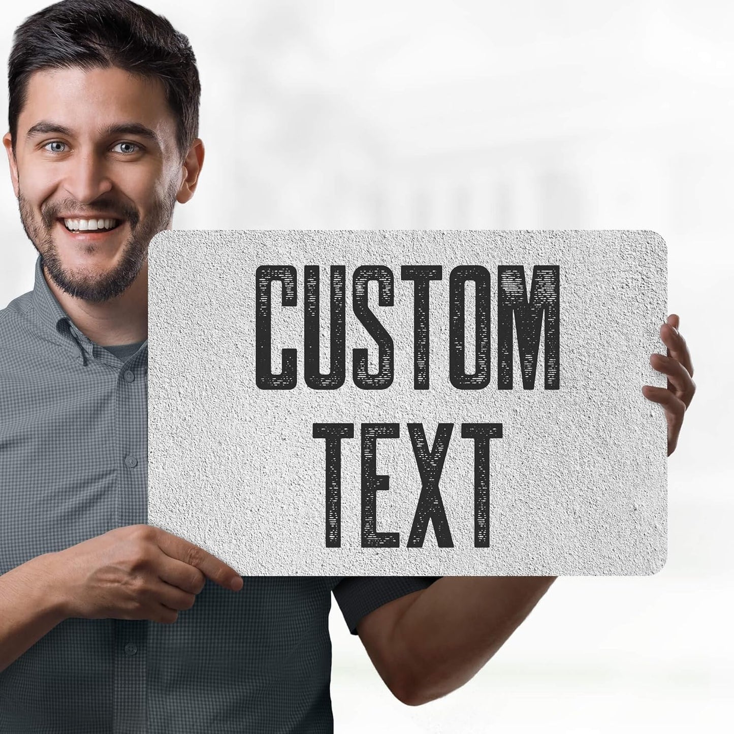 Custom Sign, Custom Street Sign, 11 Font Colors, 13 Font Styles, 4 Hole Options, 22 Sizes, 12x18 Inches, Rust Free DiBound, Fade Resistant, Made in USA by My Sign Center (Concrete)