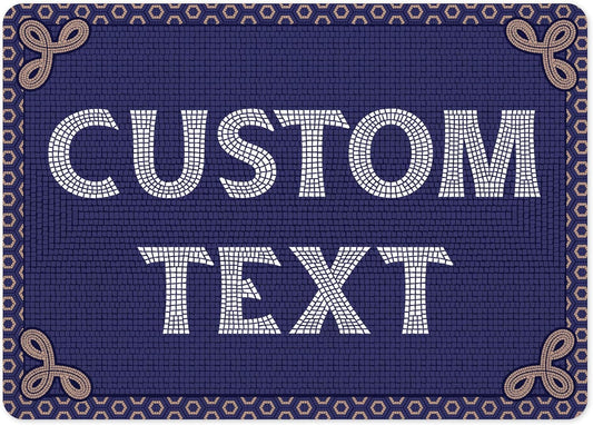 Custom Sign, Custom Street Sign, 11 Font Colors, 13 Font Styles, 4 Hole Options, 22 Sizes, 10x14 Inches, Rust Free DiBound, Fade Resistant, Made in USA by My Sign Center (Fauxsaic 1)